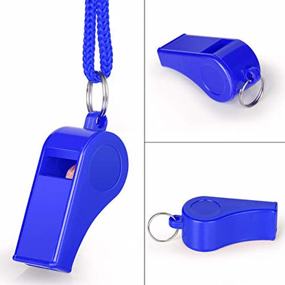 Fya Whistle with Lanyard and Mouth Grip, Super Loud Sports Whistles, Perfect for Coaches, Referees, Emergency, Lifeguard, Survival, Outdoor - color: Blue