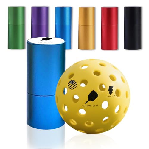 Personailzed Pickleball Stamp Marker – Custom Name Stamper for Pickleballs | No Mess, Long-Lasting Ink | Easy to Use Gift for Players & Lovers | Fun Customized Pickleball Gifts - color: Blue