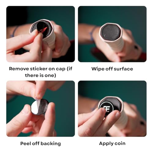 Pickleball Effect Cap Coins Weighted Paddle Counterbalance – Enhances Hand Speed and Reduces Head-Heavy Feel for Improved Control