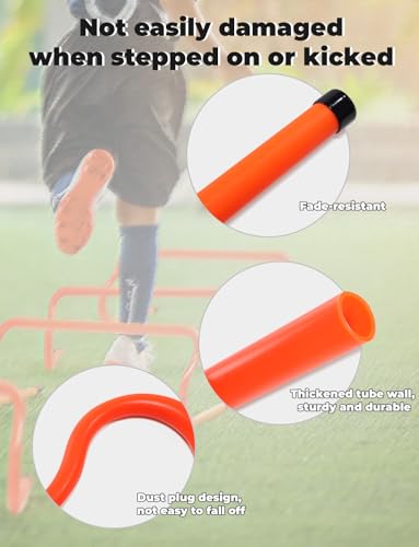 GHB Agility Hurdles 8" Speed Agility Training Hurdles, Detachable Sturdy Hurdles Training Equipment Set with Carry Bag for Kids,Athletes,Soccer,Basketball - size: 5 Pack