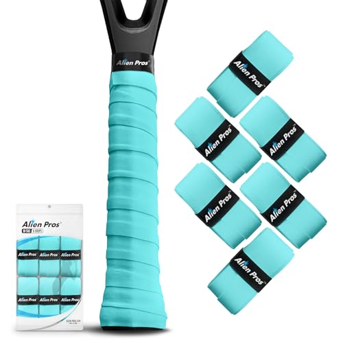 ALIEN PROS New Model M-Tac Tennis Racket Grip Tape (6 Grips) Tennis Overgrip Grip Tape Tennis Racket Tac Feel Tennis Grip – Wrap Your Racquet for High Performance (6 Grips) - color: Mint