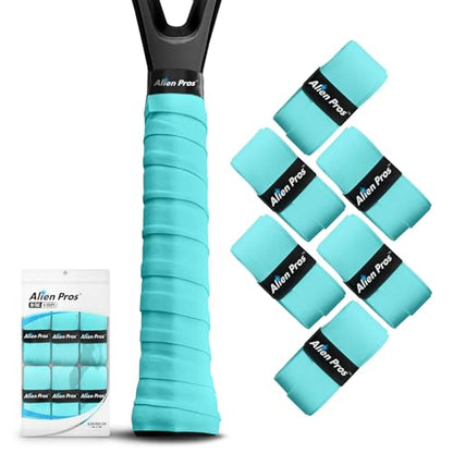 ALIEN PROS New Model M-Tac Tennis Racket Grip Tape (6 Grips) Tennis Overgrip Grip Tape Tennis Racket Tac Feel Tennis Grip – Wrap Your Racquet for High Performance (6 Grips) - color: Mint