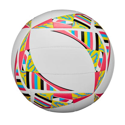 Wilson AVP Movement Volleyballs - color: White/Pink/Yellow