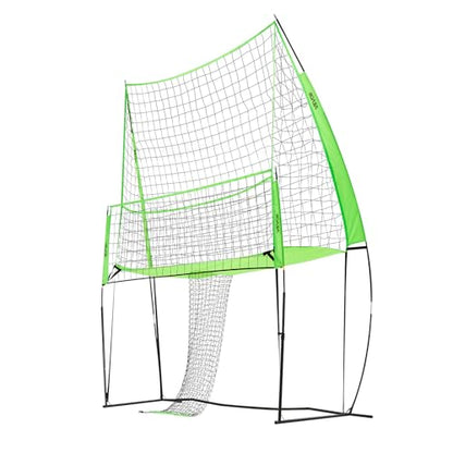 VEVORAdjustable Height Badminton Net Set for Backyard Beach Lawn, Outdoor Portable Volleyball Net with Carrying Bag, 4 Square Quick Assemble Game Set for Kids and Adults