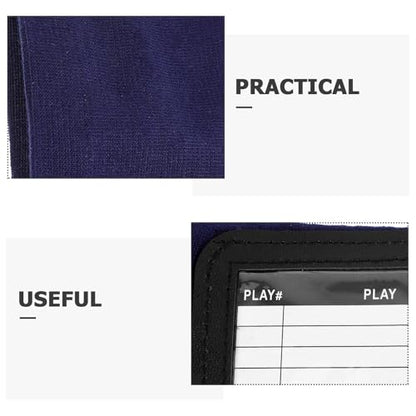 Abaodam 2 Pack Football Play Wristbands for Signs Triple Windows Playbook Quarterback Wristband Softball Armband