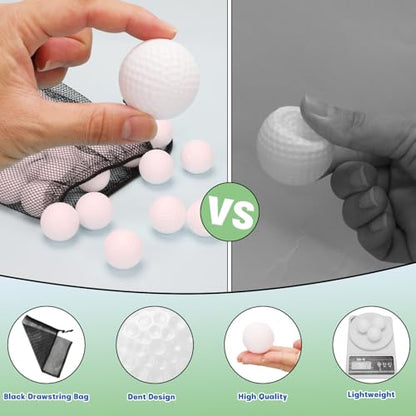 Coopay 72/150/300 Pack Practice Golf Balls, 42mm Plastic Golf Training Balls with a Drawstring Bag Hollow Sports Limited Flight for Swing Practice Driving Range Backyard Home