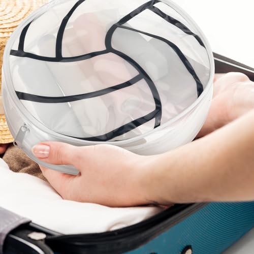 Reginary 12 Pcs Volleyball Cosmetic Bag Gifts Accessories for Makeup Bags Volleyball Clear PVC Cheer Case Toiletry Zipper Pouch Waterproof Travel Handbag Purses Organizer for Volleyball Team Gift - style: Volleyball