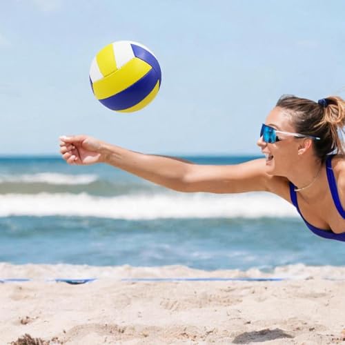 Menolana Volleyball Size 5 Official Ball Practice Soft Lightweight Beach Volleyball Volley Ball for Beginners Teens Girls Boys Adults