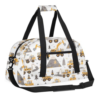 Cartoon Truck Kids Duffel Bag for Boys, Sports Gym Bag Overnight Travel Weekender Bag Lightweight Carry On Sleepovers Bag for School Practice Gymnastics - color: Cartoon Truck