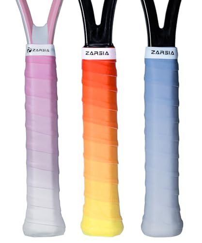3 Pack Ultra Tacky Overgrip, Tennis Racket Grip Tape - Gradient Color Non-Slip Wrap for Tennis/Pickleball/Badminton/Golf/Baseball Bat, Sweat-Absorbing Cushion Universal Handle Tape