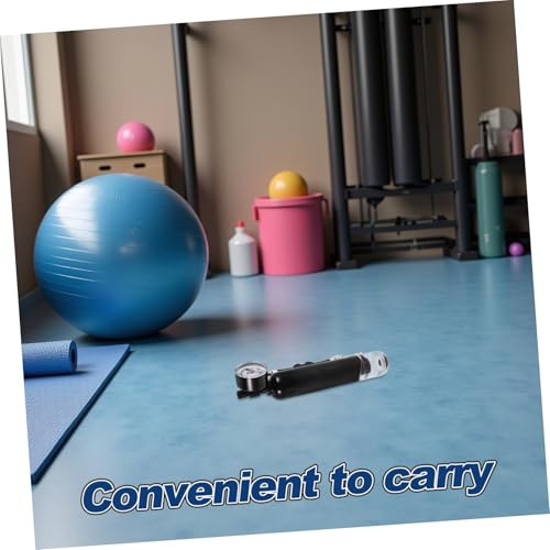 Operitacx Manual Ball Pump with Pressure Gauge for Basketball and Soccer – Portable Sports Ball Inflator with Nozzles, Handheld Air Pump for Football, Volleyball, Outdoor Travel