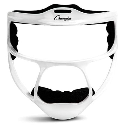 Champion Sports Ultralight Magnesium Softball Fielder’s Mask – Youth & Adult Sizes, 8oz Lightweight Protective Face Guard - color: White, style: Ultralight Magnesium (Youth Size)