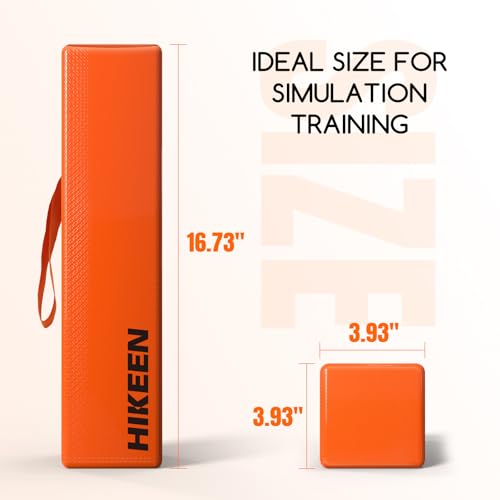 Hikeen 4PCS Football Pylons, Set of 4 Orange Football Yard Markers – 4.4lb Sand-Weighted Football Field & Flag Football Accessories, Durable Soft Sports Cones with Carry Handles for Field Goal Post
