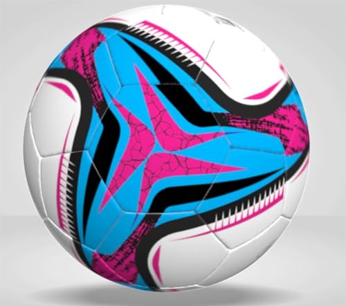 CSPL Official Size 5 Soccer Ball – Vibrant Blue/Pink Design, All-Weather Compatible, Durable PU Leather for Training & Match Play