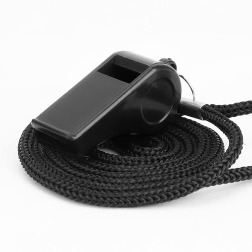 Whistle, Whistle for Coaches, Plastic Whistles for Adults, Coach Whistles with Lanyard, Referee Whistle Loud Crisp Sound Whistle Emergency for Teacher Polices Officials Sport Training Lifeguard