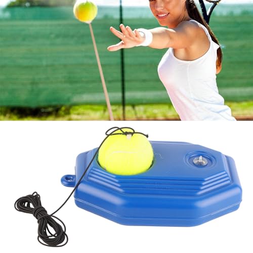Tennis Trainer Rebounder Ball, Tennis Ball Back Base Trainer Set Solo Training Equipment with Fillable Baseboard and Rubber Elastic Rope for Single Person Practice