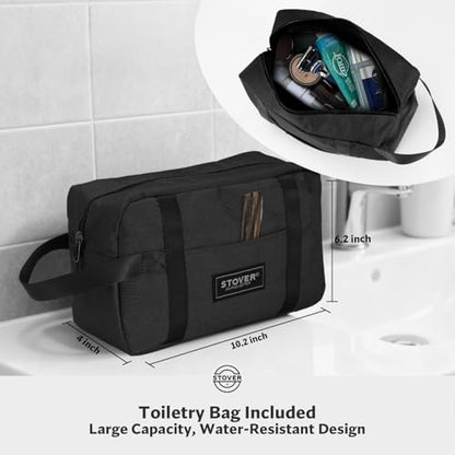 STOVER 45/80/100L U-Zip Rolling Duffel Bag with Wheels, X-Large Durable Travel Duffle + Toiletry Bag, Lay-Flat Opening, Packable w/Shoulder Straps- Use as Luggage or Backpack, Men/Women (Black) - color: U-Zip Black