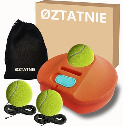 Tennis Practice Rebounder Tennis Trainer Set with String 3 Replacement Rebound Balls Solo Tennis Trainer Tennis Practice Training Tool Portable Tennis Practice Equipment