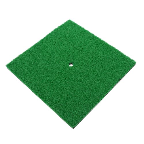 Healifty Golf Practice Mat and Hitting Mat 30x30cm Dark Green Golfing Training Aid Indoor Use for Backyard and Home Practice