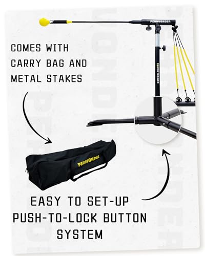 Baseball Softball Training Equipment,Baseball Softabll Hitting Trainer,Baseball Swing Trainer with 4 Power Bands, Improve Hand-Eye Coordination, Swing Mechanics, and Hitting Performance