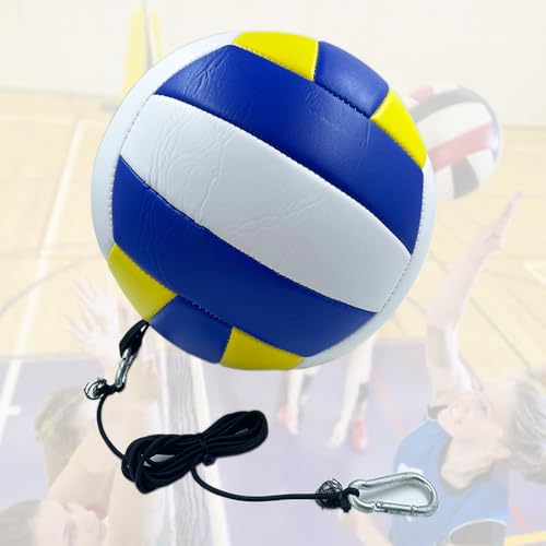 Volleyball Training Equipment Aid,Volleyball Spike Trainer,Suitable for Serving,Spike and Jump Training,Equipped with Elastic Ropes for Hanging and Practice Volley Ball.-One Ear