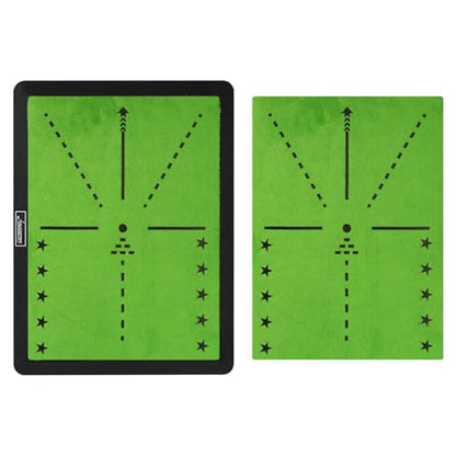 Golf Hitting Mat with Swing Path Feedback – Dual Velvet Replaceable Top, 16x12 in for Indoor/Outdoor Driving, Chipping & Putting Practice – Gift for Golfers