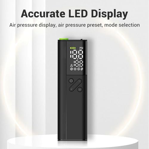 BORDSTRACT Electric Ball Pump Multifunctional LED Display Soccer Ball Air Pump Accurate Pressure Guage for Sports Enthusiasts