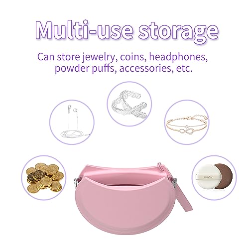 2 Pack Silicone Retainer Case with Vent Holes Lanyard Aligner Case Cute Portable Container Holder Night Guard Case for Travel Girl Women Men Kids (Pink+Blue) - color: Pink+Blue