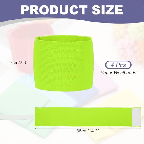 Soccer Captain Armband, Elastic Wrist Arm Bands Adjustable Player Team Leader Anti-Slip Badge Sports Accessories-Fit - color: Fluorescent Green