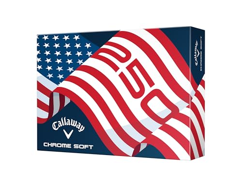 Callaway Golf Chrome Soft 2026 Golf Balls - color: USA Stripe