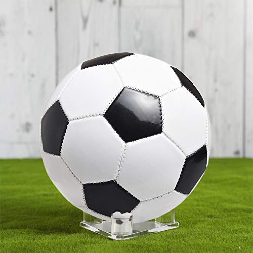 Sumind 4 Pack Acrylic Basketball Stand Holder Clear Sports Ball Storage Football Rack Display Stand for Basketball Football Volleyball Bowling Soccer Rugby Memorabilia Ball Display