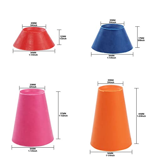 Rubber Winter Golf Tees Indoor Multi-Coloured with Different Heights -16 Pcs - size: 12mm, 17mm, 38mm, 44mm