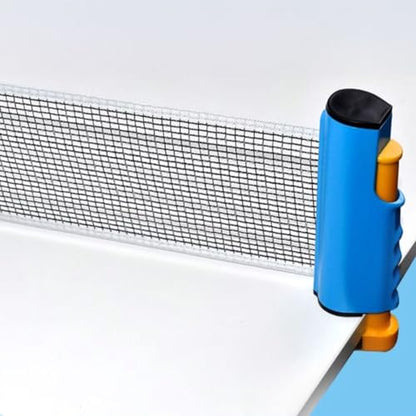 Adjustable Retractable Ping Pong Net & Post. Portable Table Tennis Nets & Clamps. Replacement Outdoor PingPong Net for Any Tables (Fits Tables Up to 2.0 inch Thick)