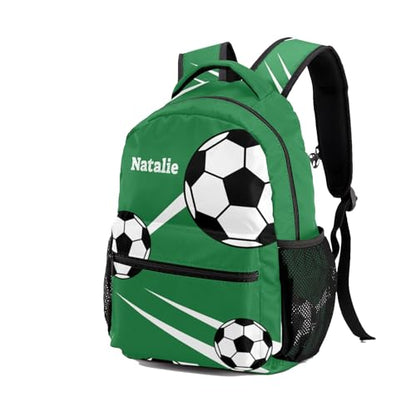 Sport Soccer Player Number Team Name Forest Personalized School Backpack for Teen Kid-Boy/Girl Primary Daypack Travel Bookbag - color: Option 33