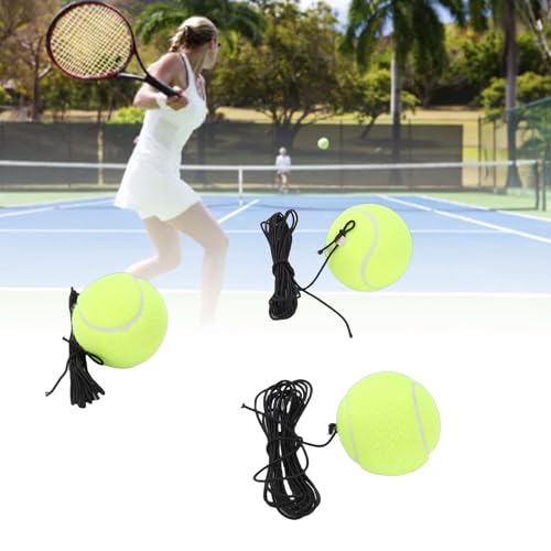 Keenso 3pcs Tennis Training Balls, Synthetic Fiber with Premium Rebound for Self Practice Serving and Volleying, Indoor Outdoor Use for Beginners