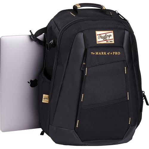 Rawlings | Gold Collection Backpack | Coach/Player Off-field Use | Laptop Sleeve | Multiple Colors