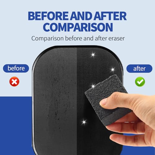 2PCS Pickleball Paddle Eraser, Carbon Cleaner, Quick & Effective Pickleball Accessories to Remove Ball Residue, Dirt and Scratches