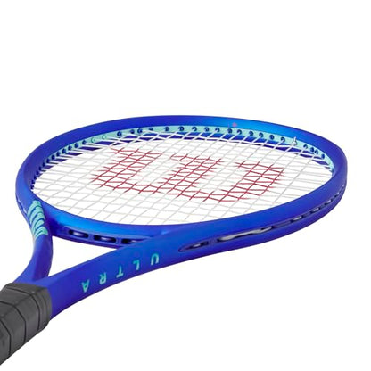 Wilson Ultra 100UL V5 Adult Performance Tennis Rackets - Strung with Sensation 16 Natural at Mid Range Tension - size: Grip Size 3: 4 3/8"