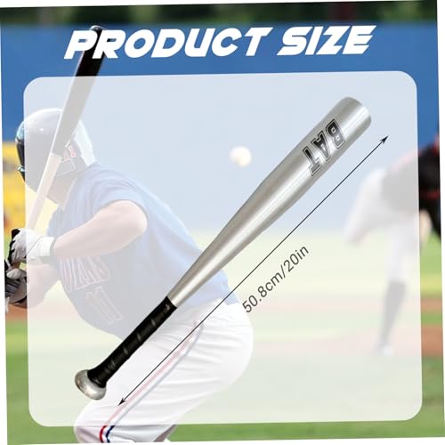 Aluminum Baseball Bats for Kids & Adults 20 Inch Metal Baseball Bat with Wrapped Handle Replacement Lightweight Equipment for Training, Silver