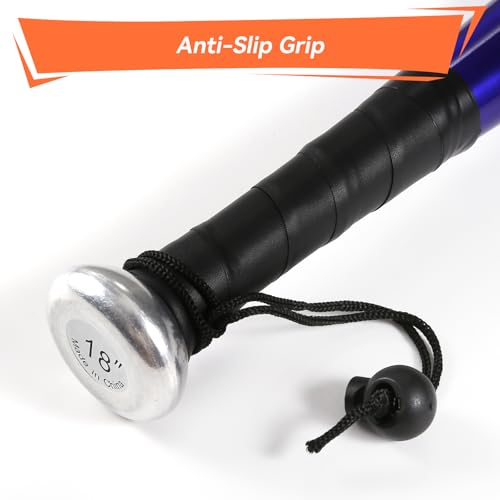 KRUI Aluminum Baseball Bat, 18 Inch Self Defense Bat, Lightweight Bat for Tire Checker, Fish, Keeps in Home, Car, Backpack for Self Defense - color: Blue
