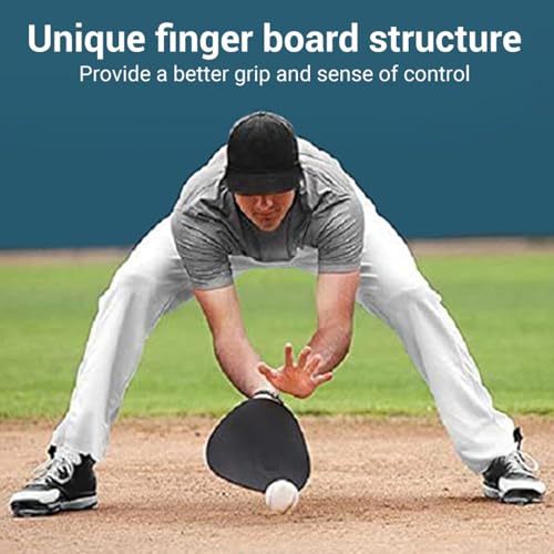 Baseball Training Glove EVA Foam Fielding Trainer Baseball and Softball Training Glove for Hands Batting Practice (Black Gray)