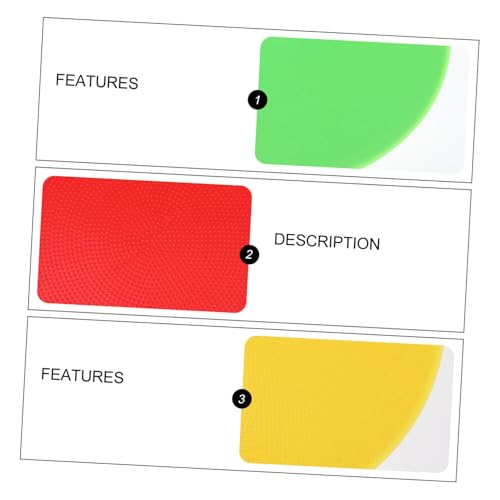 Yardwe 8pcs Markers for Sports Training Non- Landmark Pads for Gym Soccer Basketball Hockey Agility Markers Red Yellow Green