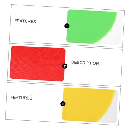 Yardwe 8pcs Markers for Sports Training Non- Landmark Pads for Gym Soccer Basketball Hockey Agility Markers Red Yellow Green