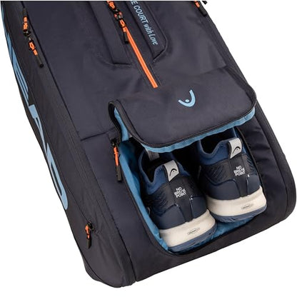 HEAD Pro Racquet Bag - Tournament Tennis Bag with CCT+ Climate Control, Shoe Compartment, and Accessory Pockets - Available in L & XL Sizes
