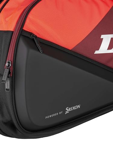 Dunlop Sports CX Performance Tennis Bag, Red/Black - 12-Racket