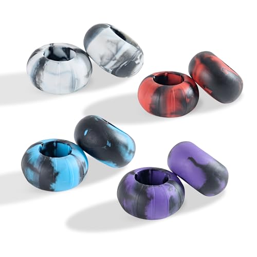 Bat Grip Choke Up Rings,Premium Choke Up Rings, Pressure Baseball Rings,Including: 8 Pack Choke up Rings, 2 Wrist Protectors - color: Black mixture