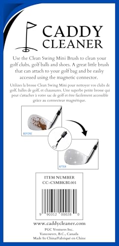 Golf Club Cleaner, Clean Swing Mini Brush - Black/Blue