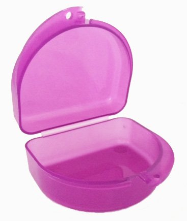 Lacrosse Mouthuard Retainer Case - Lacrosse Sticks (Purple) - color: Purple