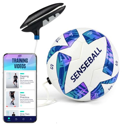 SenseBall Soccer Trainer Ball with Free App | Training Equipment for Young Players | Soccer Gifts | Improve Ball Control, Footwork & Coordination with Professional Coach Program & 50+ Exercise Videos - size: All-Level Size 3