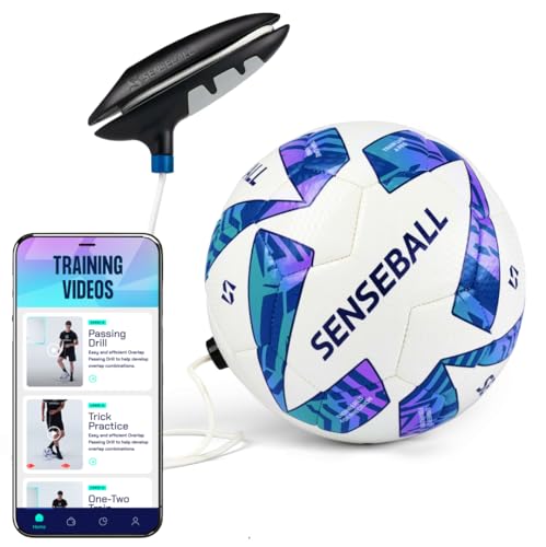 SenseBall Soccer Trainer Ball with Free App | Training Equipment for Young Players | Soccer Gifts | Improve Ball Control, Footwork & Coordination with Professional Coach Program & 50+ Exercise Videos - size: All-Level Size 3